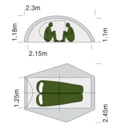 Exped Mira II HL -Günstiges Biwak Traum Geschäft Mira2 grund
