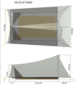 Tarptent MoTrail Mit Front Und Rearpole -Günstiges Biwak Traum Geschäft MoTrail masse