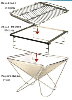 Snowpeak Fireplace Grill Net Pro (M)rev -Günstiges Biwak Traum Geschäft ST 033System