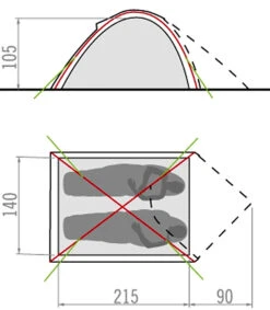 Vaude Campo Compact -Günstiges Biwak Traum Geschäft campo2com Masse