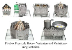 Firebox 4" Freestyle Stove Hobo Kit Stainless -Günstiges Biwak Traum Geschäft freestyle varianten